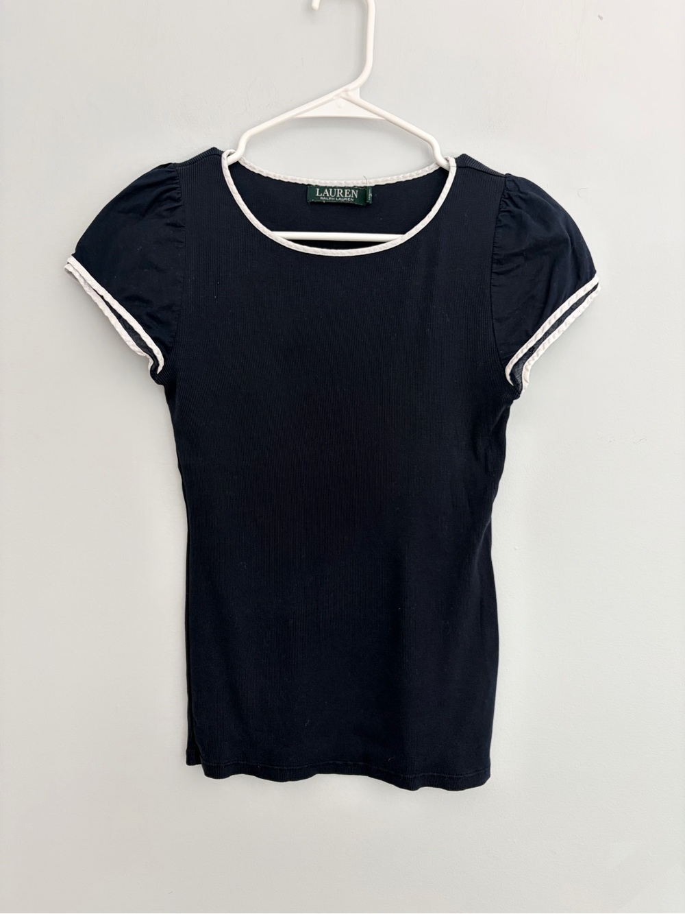 Ralph Lauren Navy Short-Sleeve Tee with White Trim